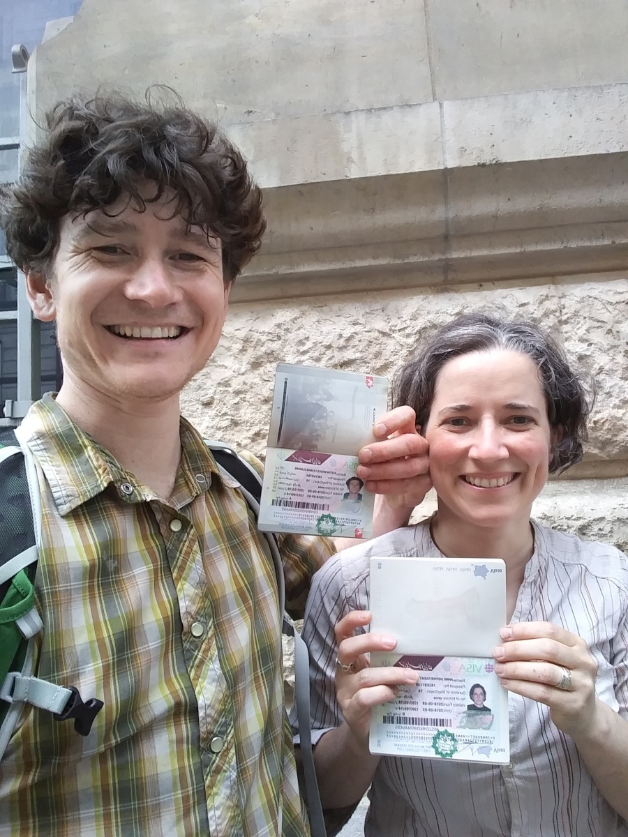 Shortly after receiving our Iranian Visa's, Justin proceeded to loose his passport, prompting a panicked day retracing our steps in Paris until we (luckily) found it in a cafe.